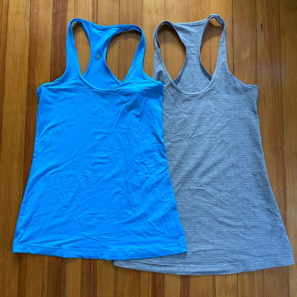 Lululemon Reversible cool racerbacks, Lot of 2 sz 6